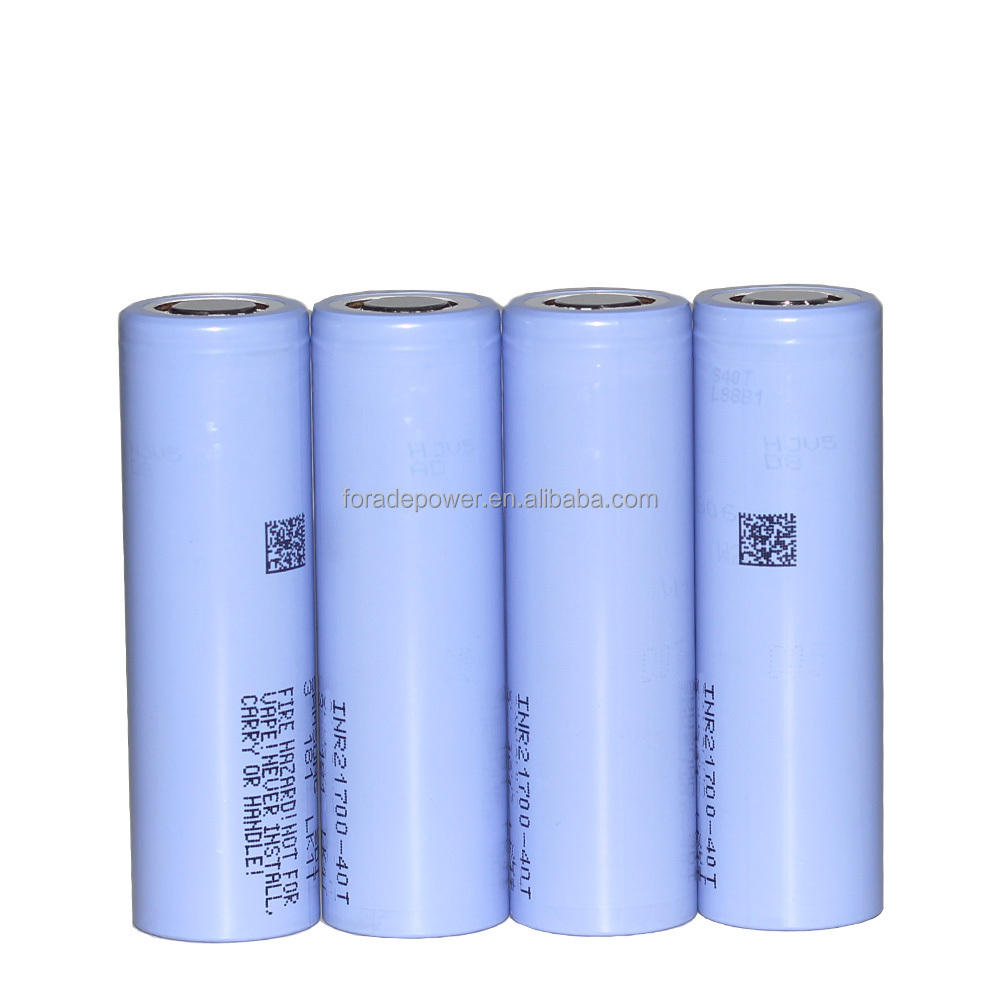 Original 3.6V INR21700-40T 21700 4000mAh Max 45A Continuous Discharge Battery For 21700 Samsung 40T