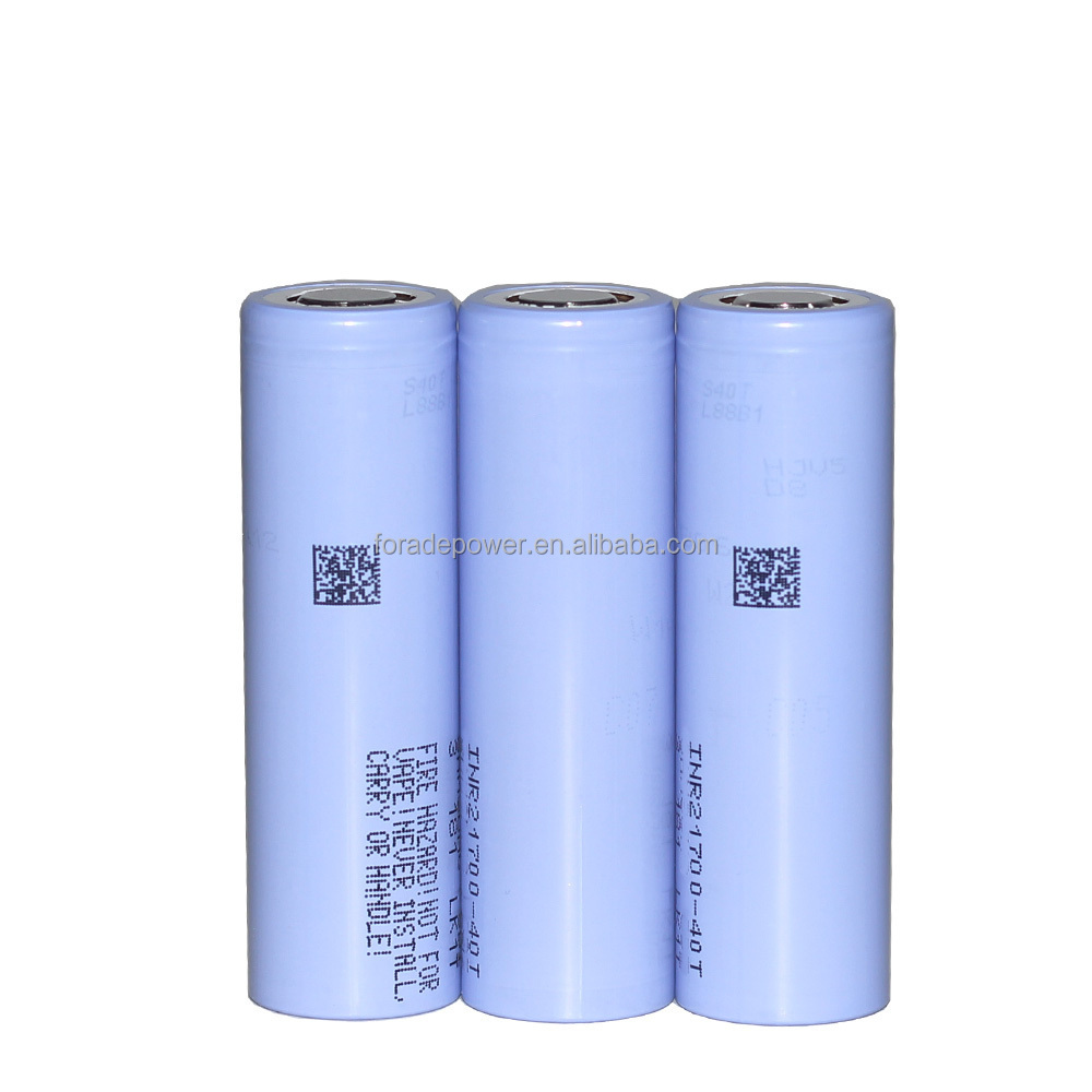 Original 3.6V INR21700-40T 21700 4000mAh Max 45A Continuous Discharge Battery For 21700 Samsung 40T