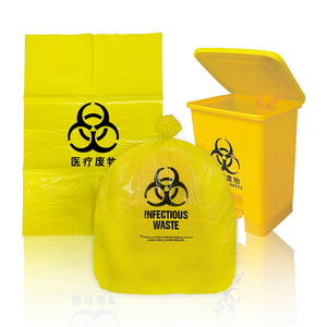 Large Yellow Thicken Medical Garbage Bag Hospital Recycled Biohazard Supplies Medicals Garbage Pouch Waste Disposal Bag Package