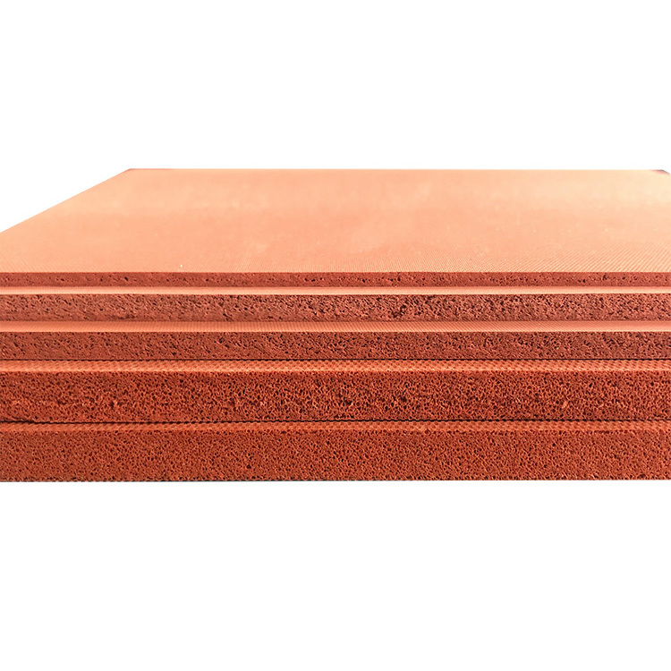 High quality Silicone foam rubber sheet in Red