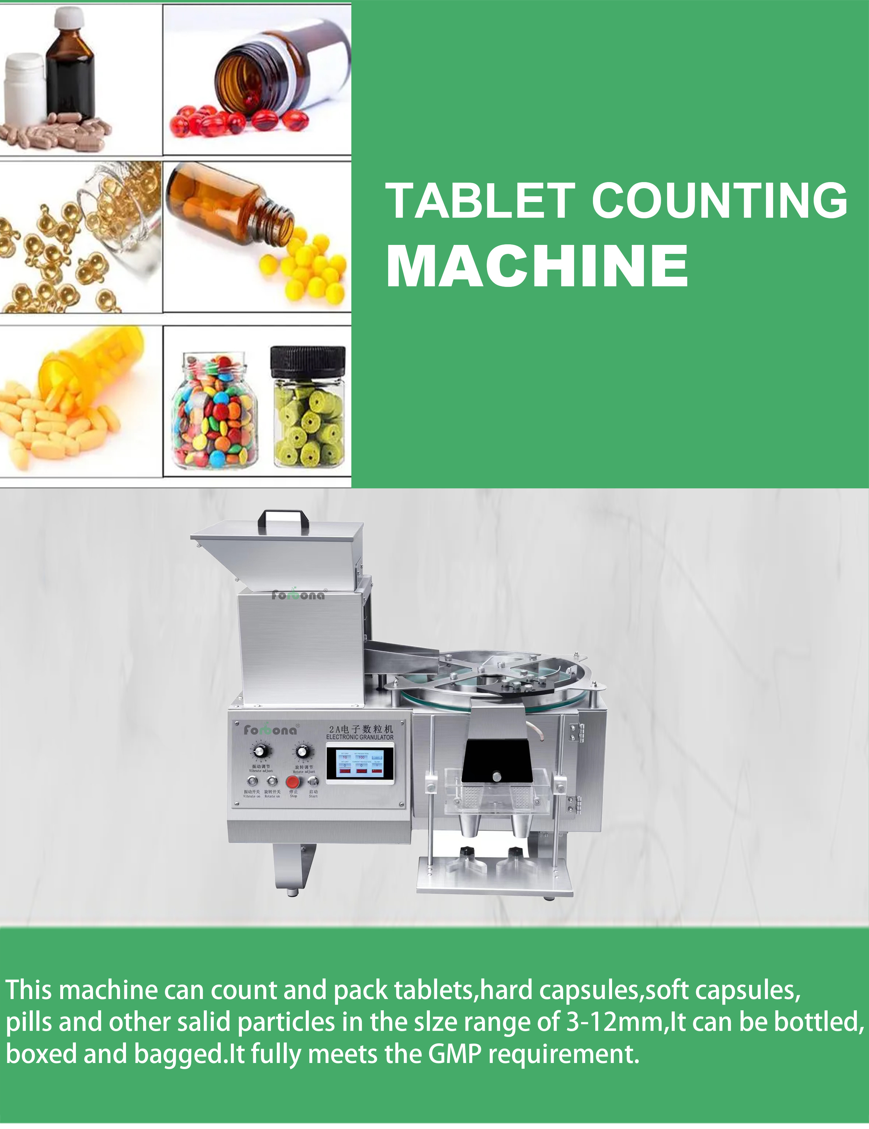 Forbona Factory Direct Sale Automatic Counter Capsule Softgel Soft Gel ...