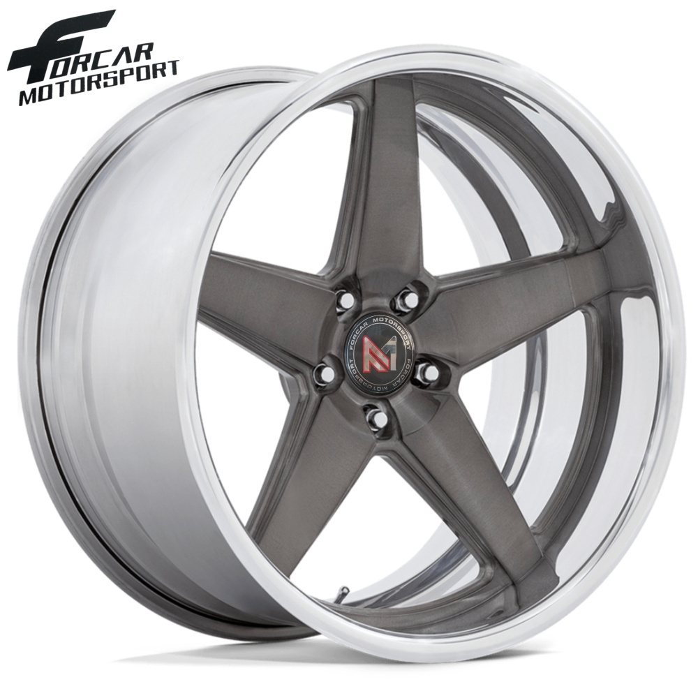 Forcar 5 Spokes Brushed Grey Chinese Factory Price Whole-Life Warranty Well-Matched Popular Forged Wheel