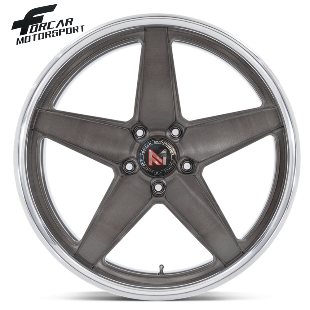 Forcar 5 Spokes Brushed Grey Chinese Factory Price Whole-Life Warranty Well-Matched Popular Forged Wheel