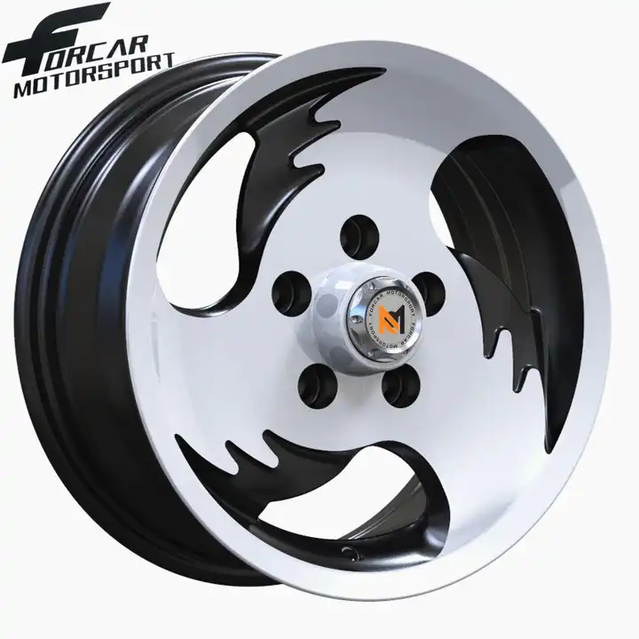 Popular Design Aluminum A356.2 Custom 14*6.0 Inch alloy wheel With hyper black machined lip