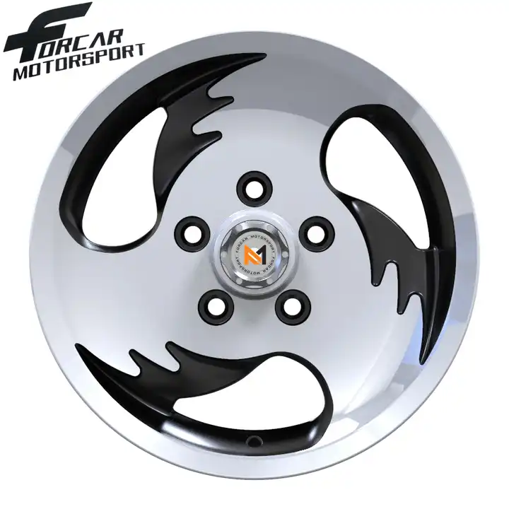 Popular Design Aluminum A356.2 Custom 14*6.0 Inch alloy wheel With hyper black machined lip