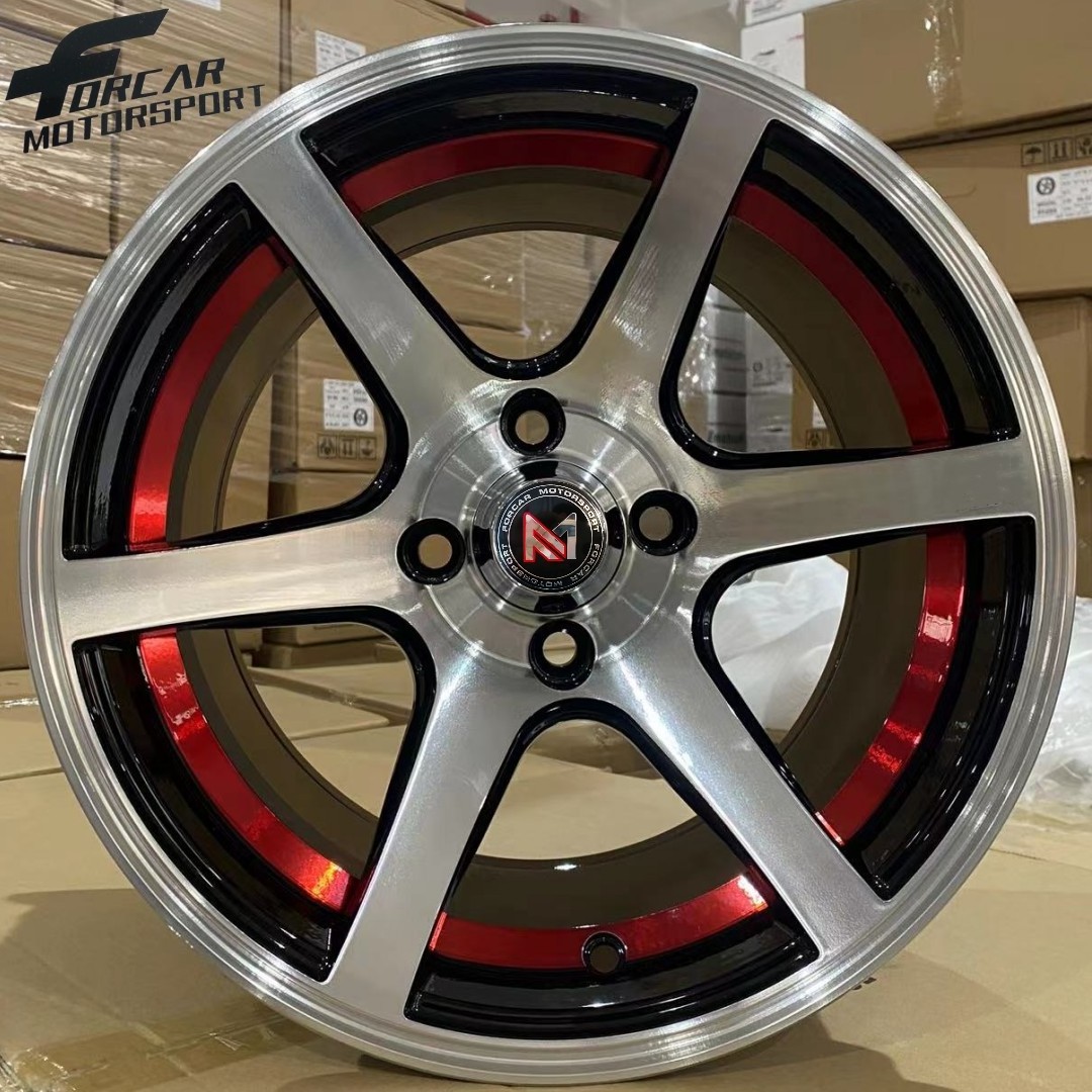 Concave design 13*7 inch aftermarket 4*100 passenger car alloy rims wheels