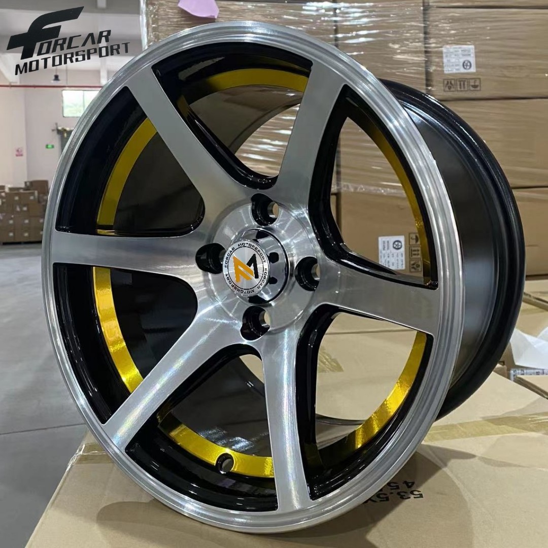 Concave design 13*7 inch aftermarket 4*100 passenger car alloy rims wheels