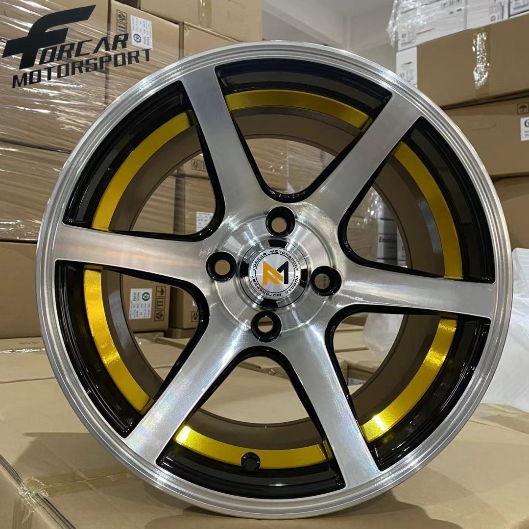 Concave design 13*7 inch aftermarket 4*100 passenger car alloy rims wheels