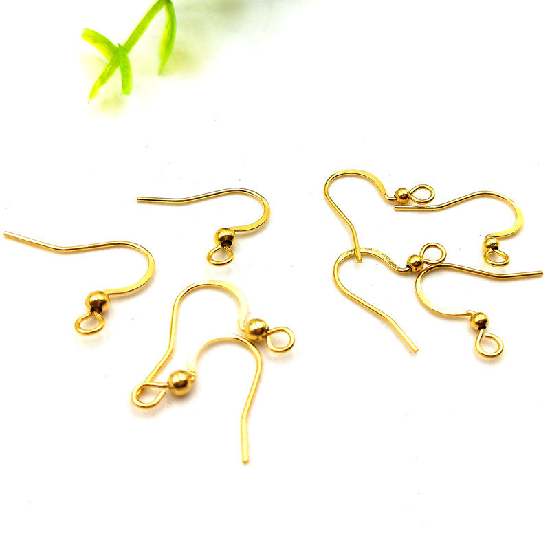 New Trendy Women DIY Custom Jewelry Making Component Finding Accessory 18K Gold Plated Stainless Steel Earring Hook