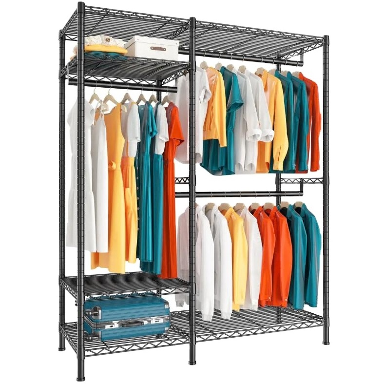 Mutil function Clothes Rack Heavy Duty, Freestanding Wire Garment Racks