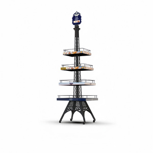 Eiffel Tower shaped metal snack display rack