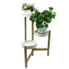 Factory OEM/ODM Wooden Flower Plant Holder 3 Tiers Bamboo Storage Shelves Pot Stand Display Rack For Living Room