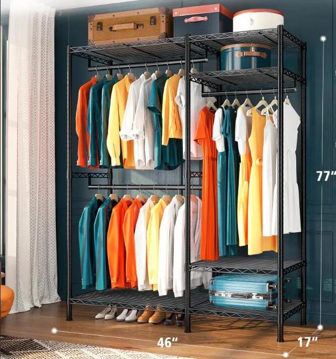 Mutil function Clothes Rack Heavy Duty, Freestanding Wire Garment Racks