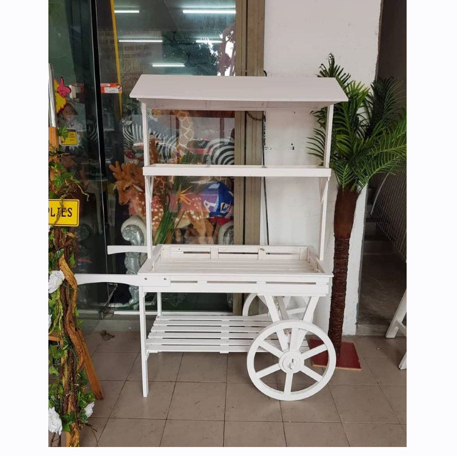 High Quality Hot Sale Wood Showcase Candy/Wine Carts for Sale