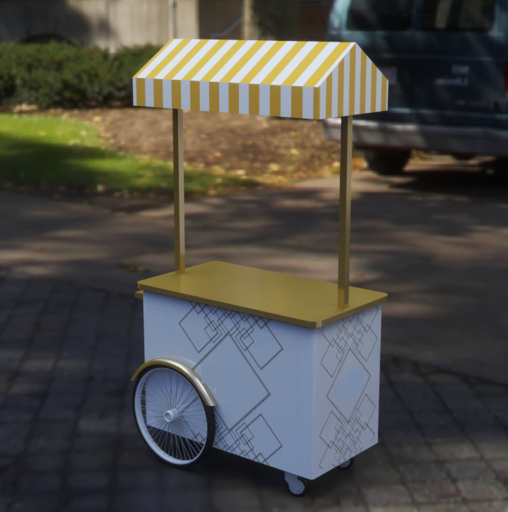 Wooden candy display cart  wood food carts for sale