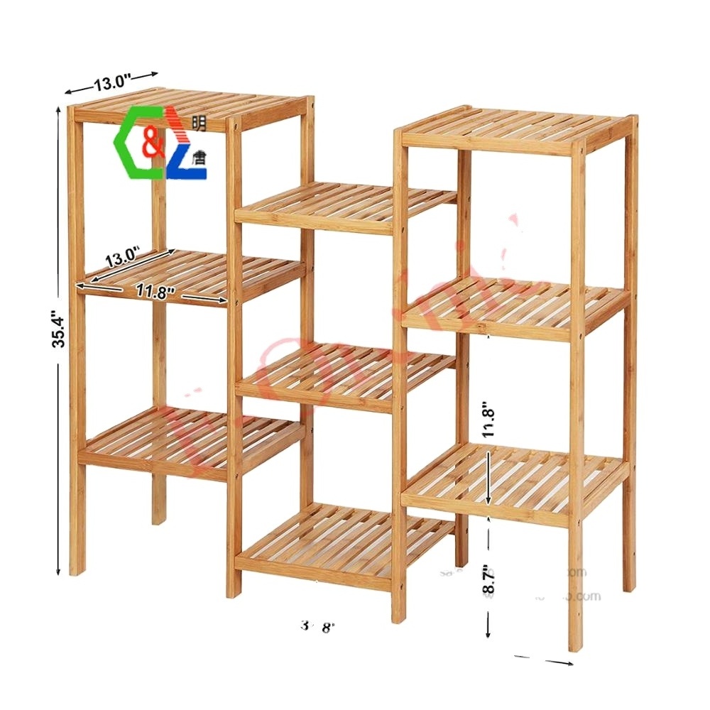 Customizable Plant Stand Shelf Flower Pots Holder Display Rack Utility Shelf Bathroom Rack 9-Tier Storage Rack Shelving Unit