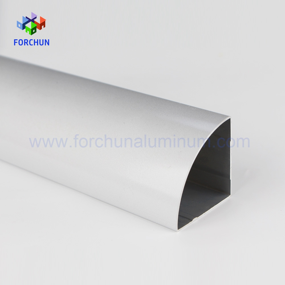 Beautiful surface aluminium quarter round tube hollow aluminum profiles