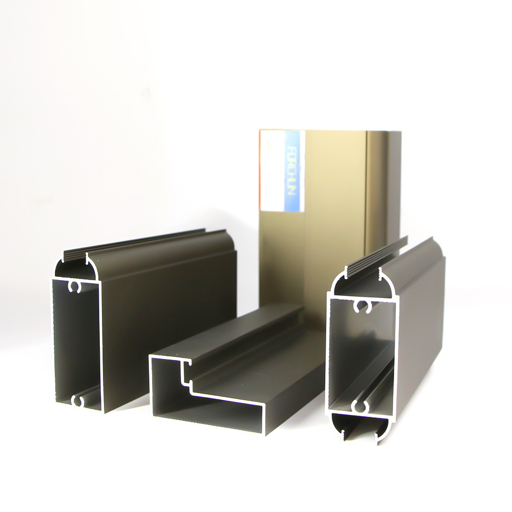 Anodized Champagne Colour Aluminium Profile Extrusion Aluminum Window Frame Parts