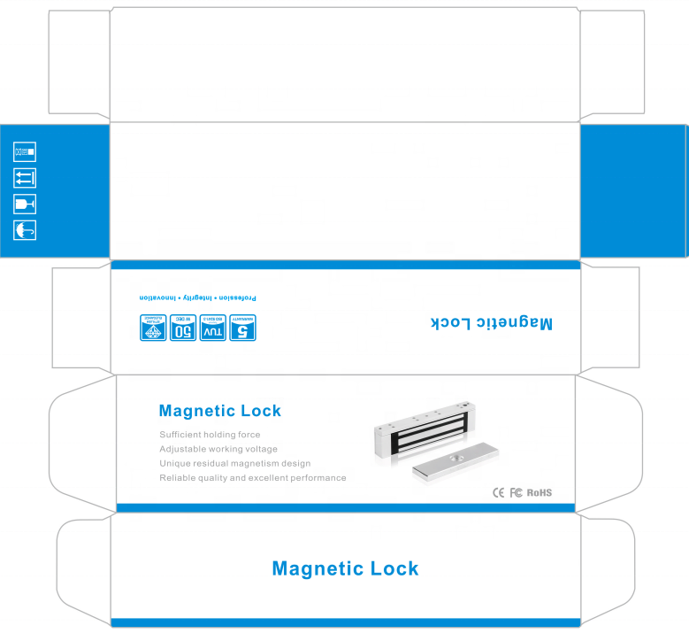 Magnetic Lock Single Door 280KG(600Lbs)  FDK280S5