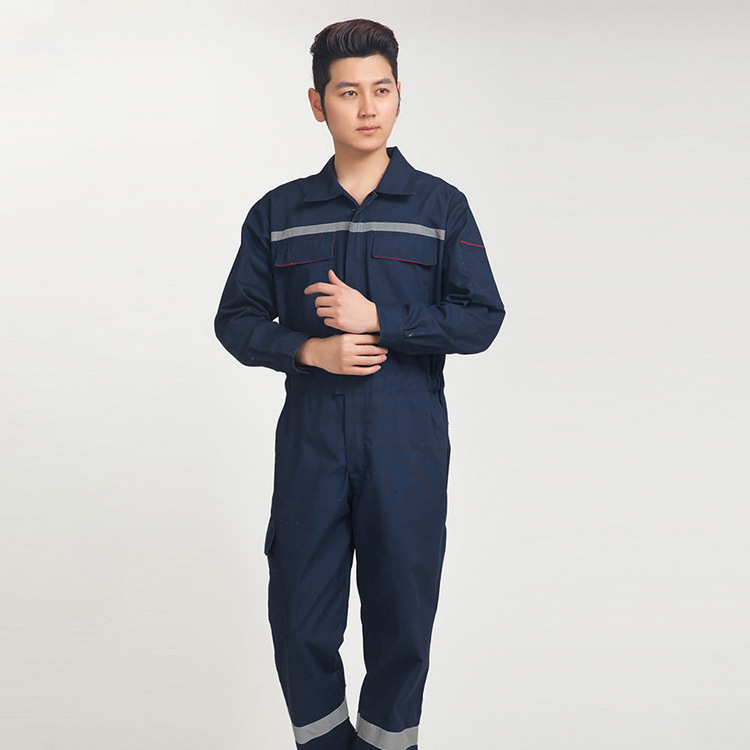 Custom Logo Reflective Work Wear Uniform Mechanic Workwear Embroidered Printed Cargo Work Pants Work Jumpsuit for Men