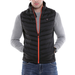 Sidiou Group Men Heating Gilet Adjustable Temperature Down Vest Jacket Plus Size USB Heated Rechargeable Electric Heating Vest