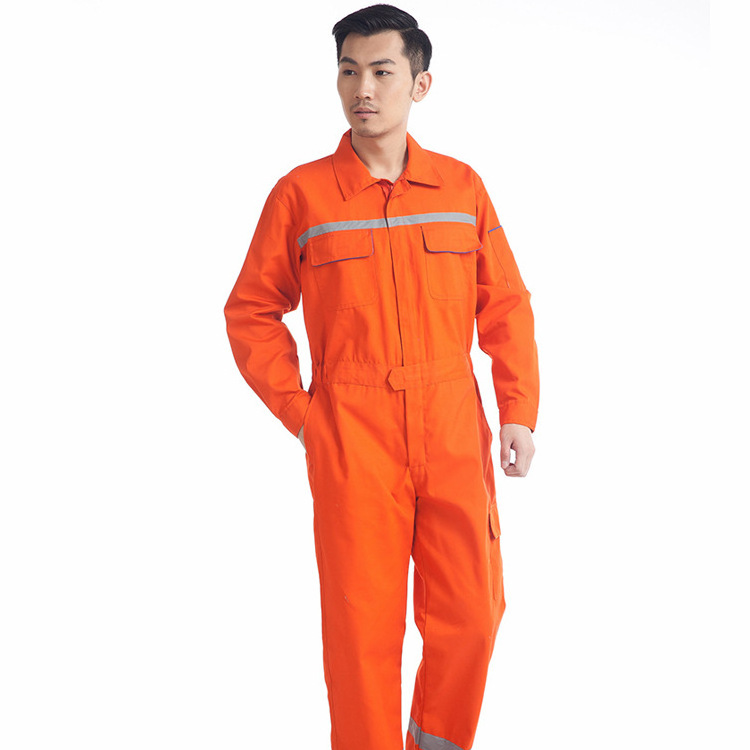 Custom Logo Reflective Work Wear Uniform Mechanic Workwear Embroidered Printed Cargo Work Pants Work Jumpsuit for Men