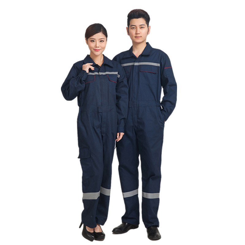 Sidiou Group Reflective Strip Welding Suit Long-sleeved One-piece Guard Uniforms Workshop Overalls Security Guard Uniforms