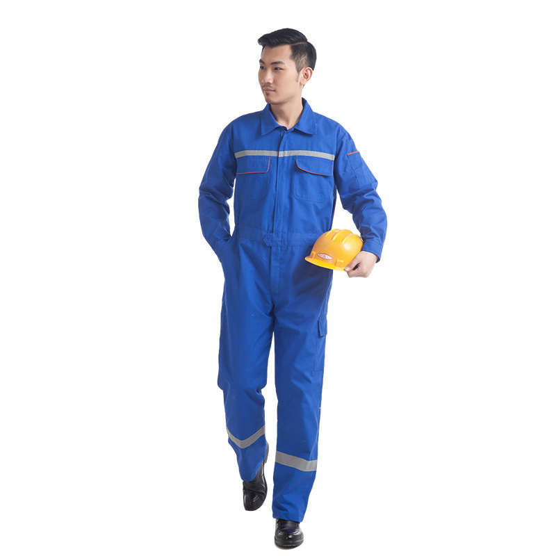 Sidiou Group Reflective Strip Welding Suit Long-sleeved One-piece Guard Uniforms Workshop Overalls Security Guard Uniforms