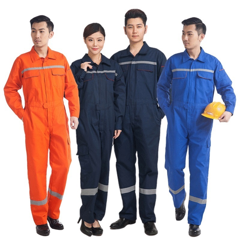 Sidiou Group Reflective Strip Welding Suit Long-sleeved One-piece Guard Uniforms Workshop Overalls Security Guard Uniforms