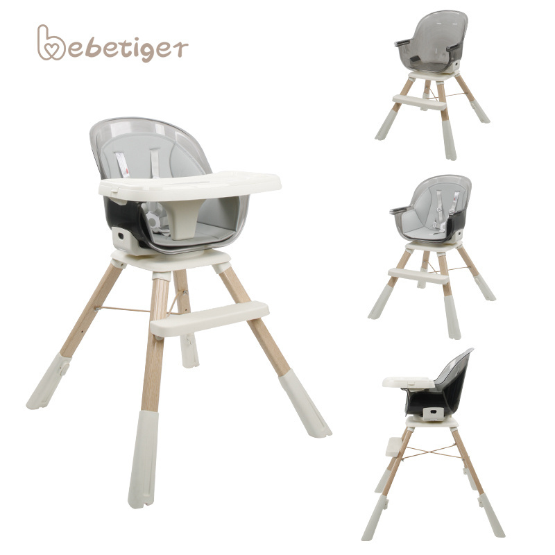 wooden High quality new modern kids plastic chair muti-function baby swing high chair with 360 degree