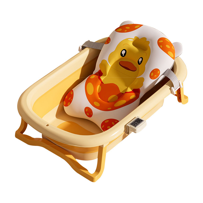 economic plastic baby bath tub set foldable bathtub for children kids with stand cushion