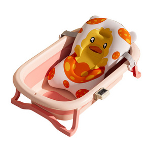 economic plastic baby bath tub set foldable bathtub for children kids with stand cushion