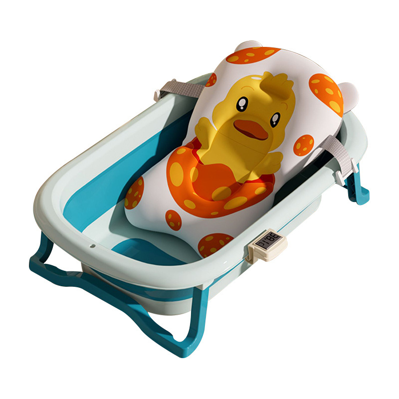 economic plastic baby bath tub set foldable bathtub for children kids with stand cushion