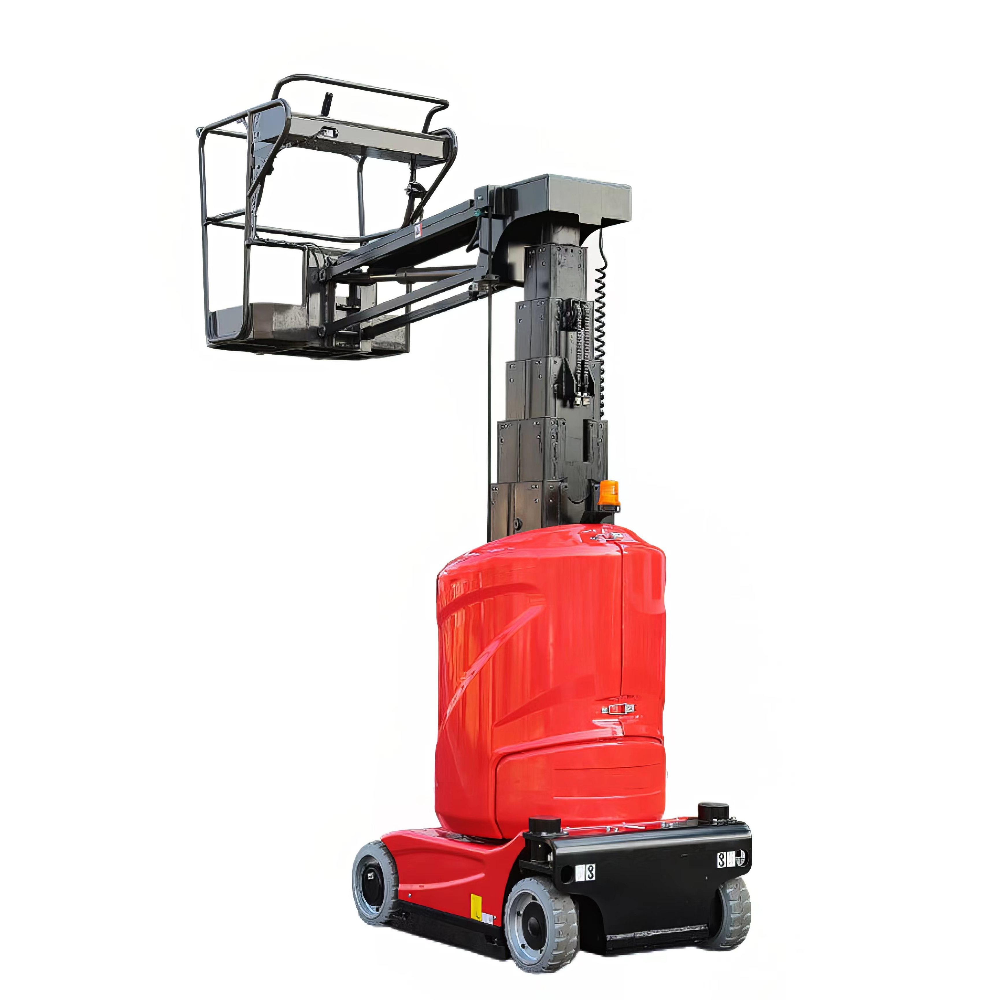 Low Price Hot Selling Mini Non-Marking Tires 200KG 12m Boom Lift Self-Propelled Vertical Mast