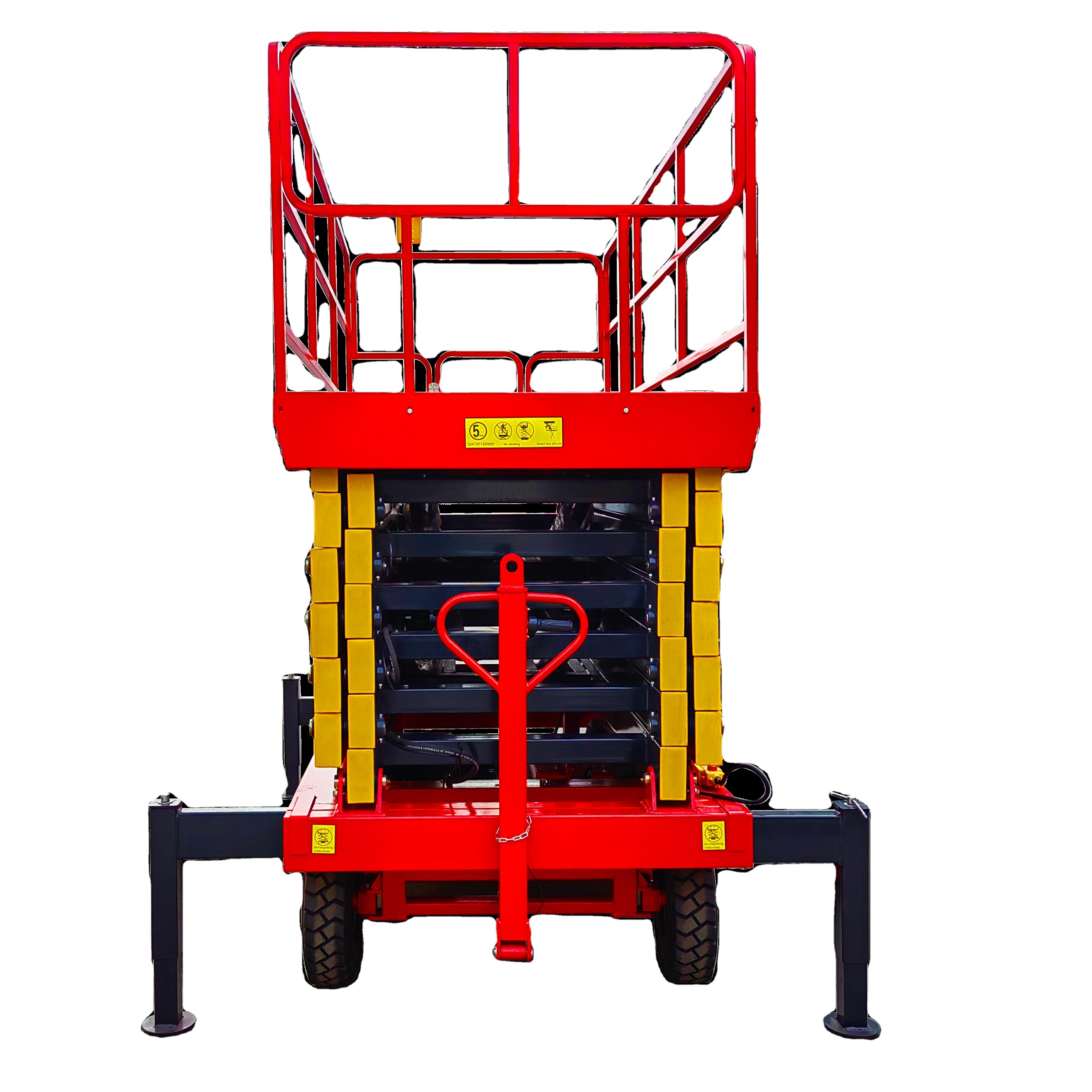 1000Kg 6M 8M 10M 14M 18M Mobile Hydraulic Scissor Lift Small Mobile One Man Scissor Lift Electric Scaffolding