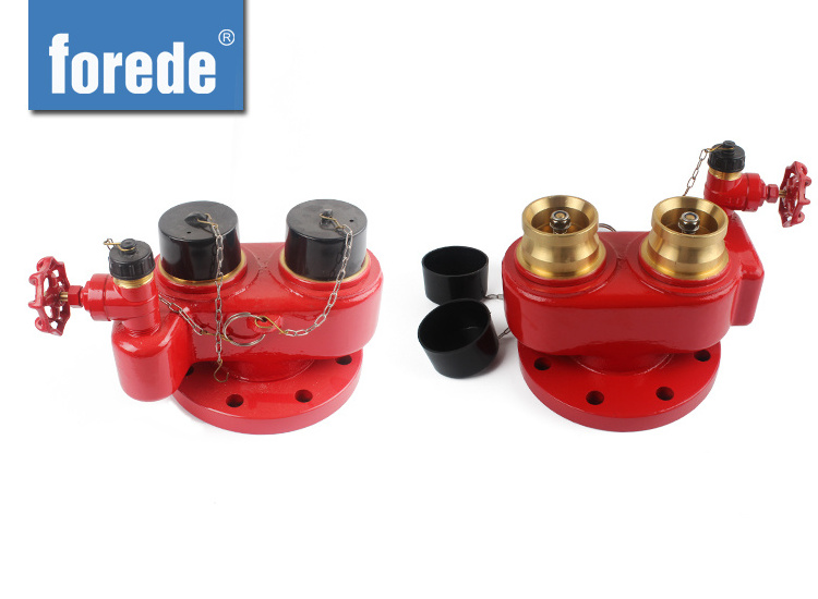 2 Way Breeching Inlet Fire Hydrant Valve for Fire Fighting