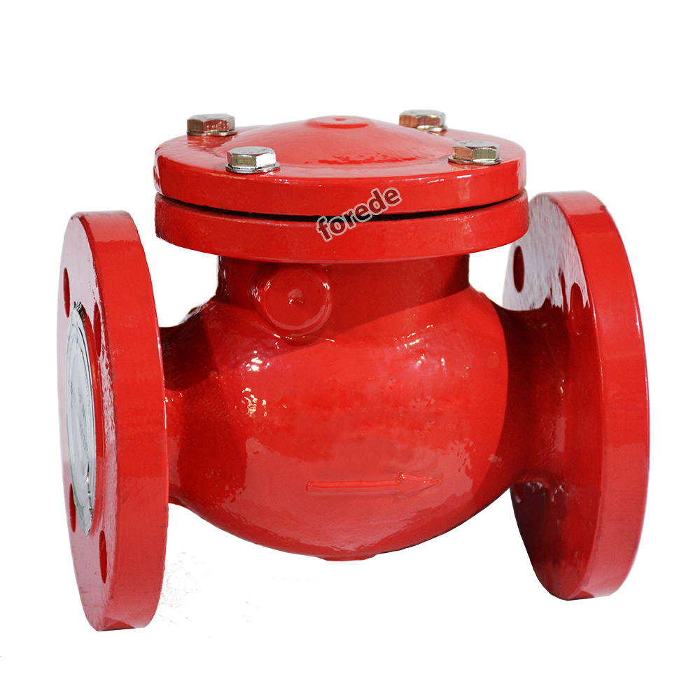 forede Vertical Installation 100 mm Flange End Swing Check Valve for Water Oil Gas