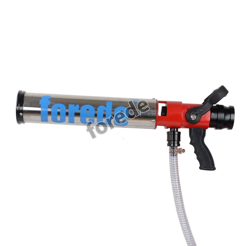 FOREDE Fire Fighting Pistol Grip Foam Aspirating Gun Nozzle with Pick Up Tube