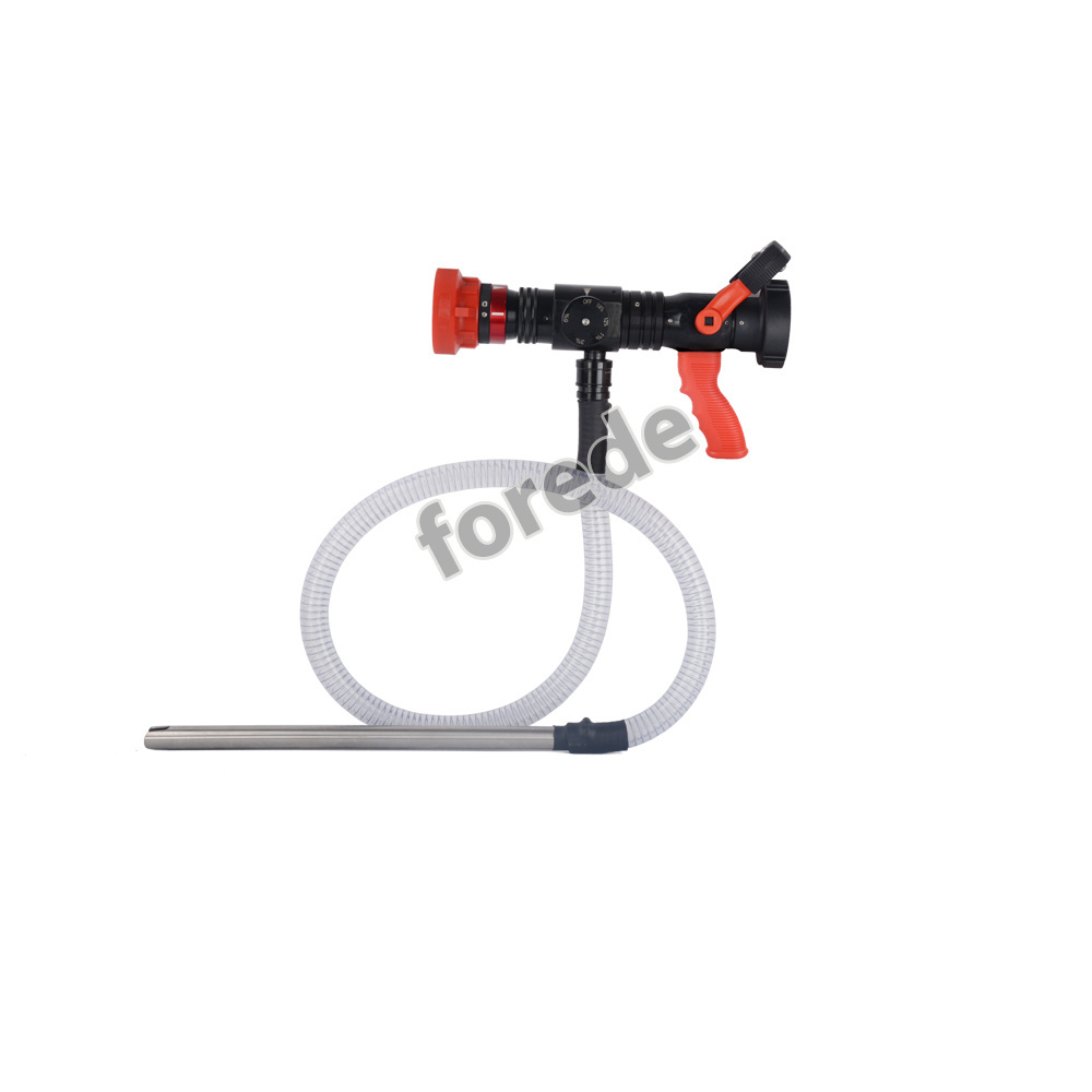 Hand Hold Fire Fighting Hose Foam Nozzle Sprayer Gun with Pick-up Tube