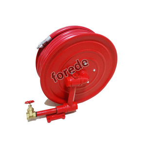 FOREDE Factory Supply Firefighting Accessories Swing Type Fire Hose Reel with 1inch Nozzle