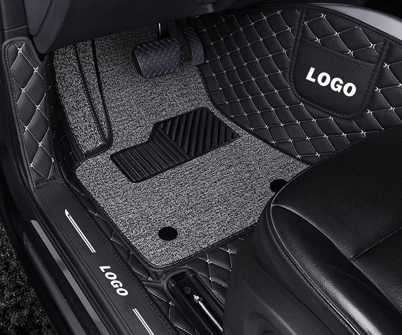 Factory Direct Auto Accessories Luxury 7D XPE EVA Leather material custom waterproof and dustproof car carpet floor foot mats