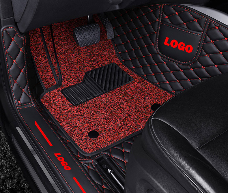 Factory Direct Auto Accessories Luxury 7D XPE EVA Leather material custom waterproof and dustproof car carpet floor foot mats