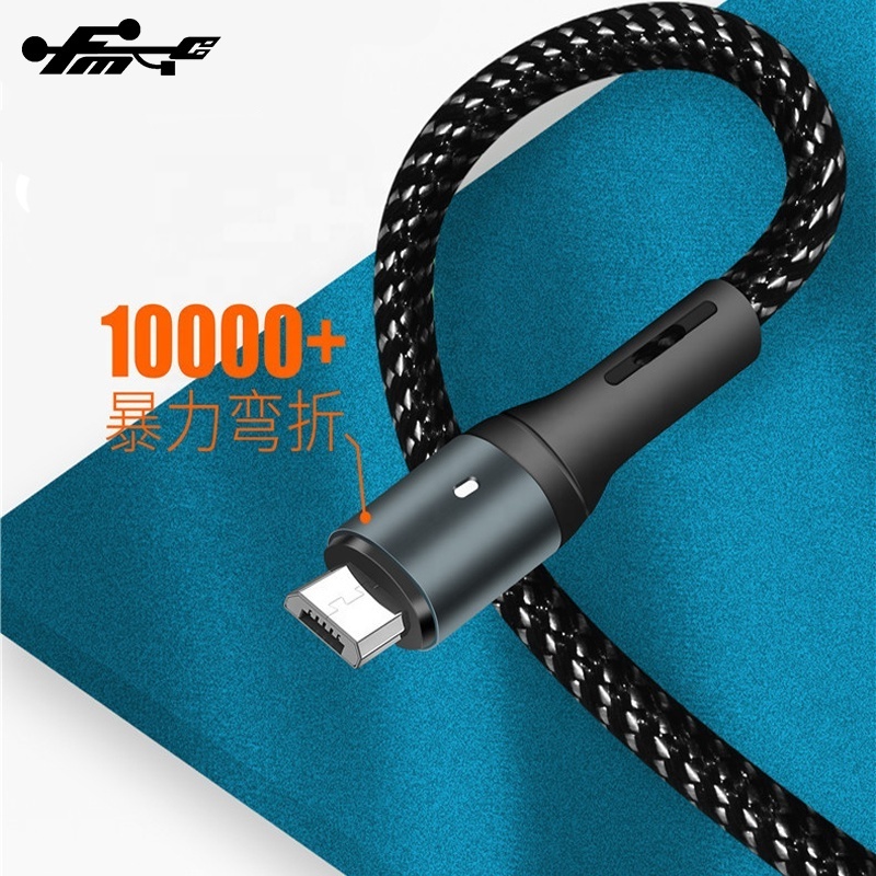 auto Power Off Smart USB Sync Data cable Charging data cable braided usb cable