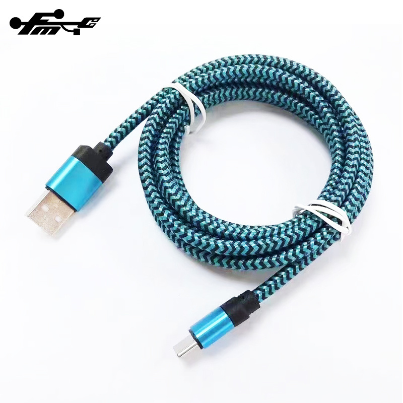 Usb to Micro Usb Cable 1M PVC Standard Nylon Braided Technology Gadgets Novelty in Mobile Accessories 2022 Wholesale Nylon 2A