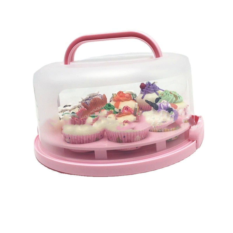 Cake Carrier & Server- Portable Locking Pretension Storage Container Box, Cupcake Carrier Case