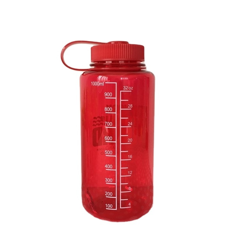 32oz Eco friendly Drinking Bpa free tritan sport water bottle with wide mouth lid 1000ml Nalgene plastic water bottle