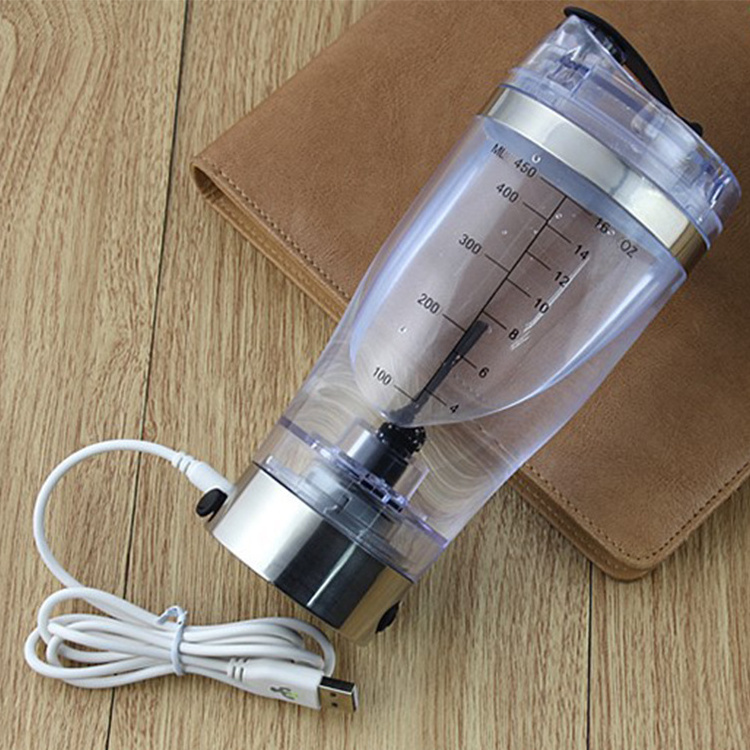 Wholesale Automatic Movement Vortex Electric Protein Shaker Bottle 450ml Portable Detachable Smart Mixer Cup