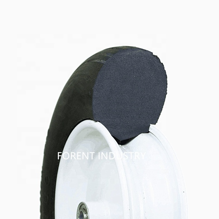 PU foam rubber Polyurethane flat free tires wheel for wheelbarrow cart wagon