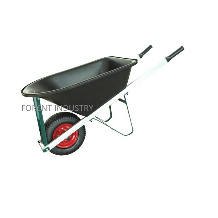 wooden handle iron handle iron tray plastic tray qualityo WH7801 wheel barrow