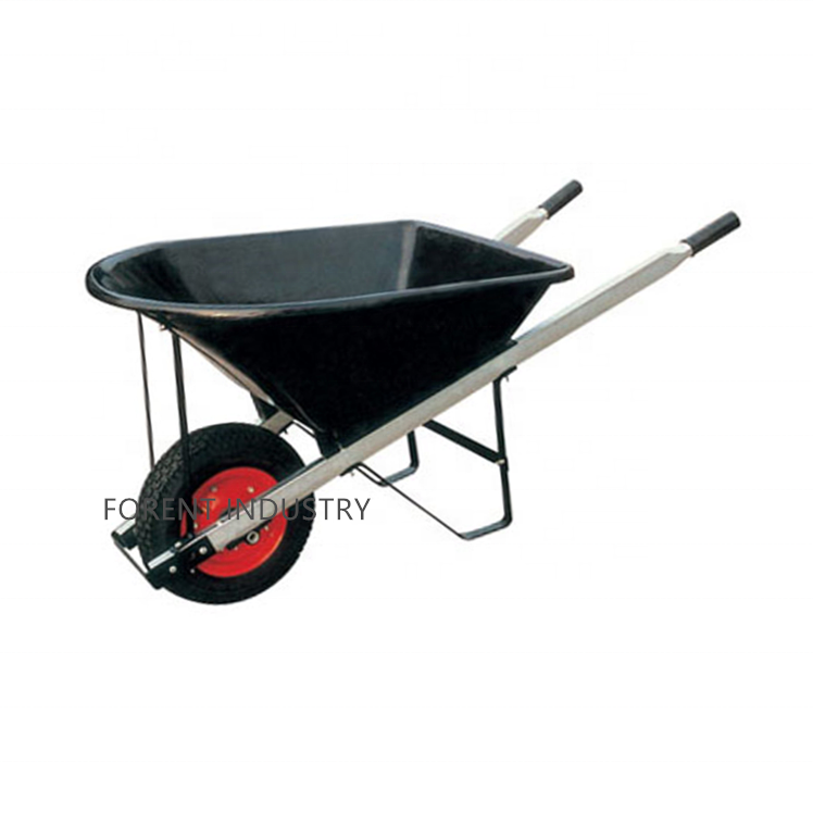 wooden handle iron handle iron tray plastic tray qualityo WH7801 wheel barrow